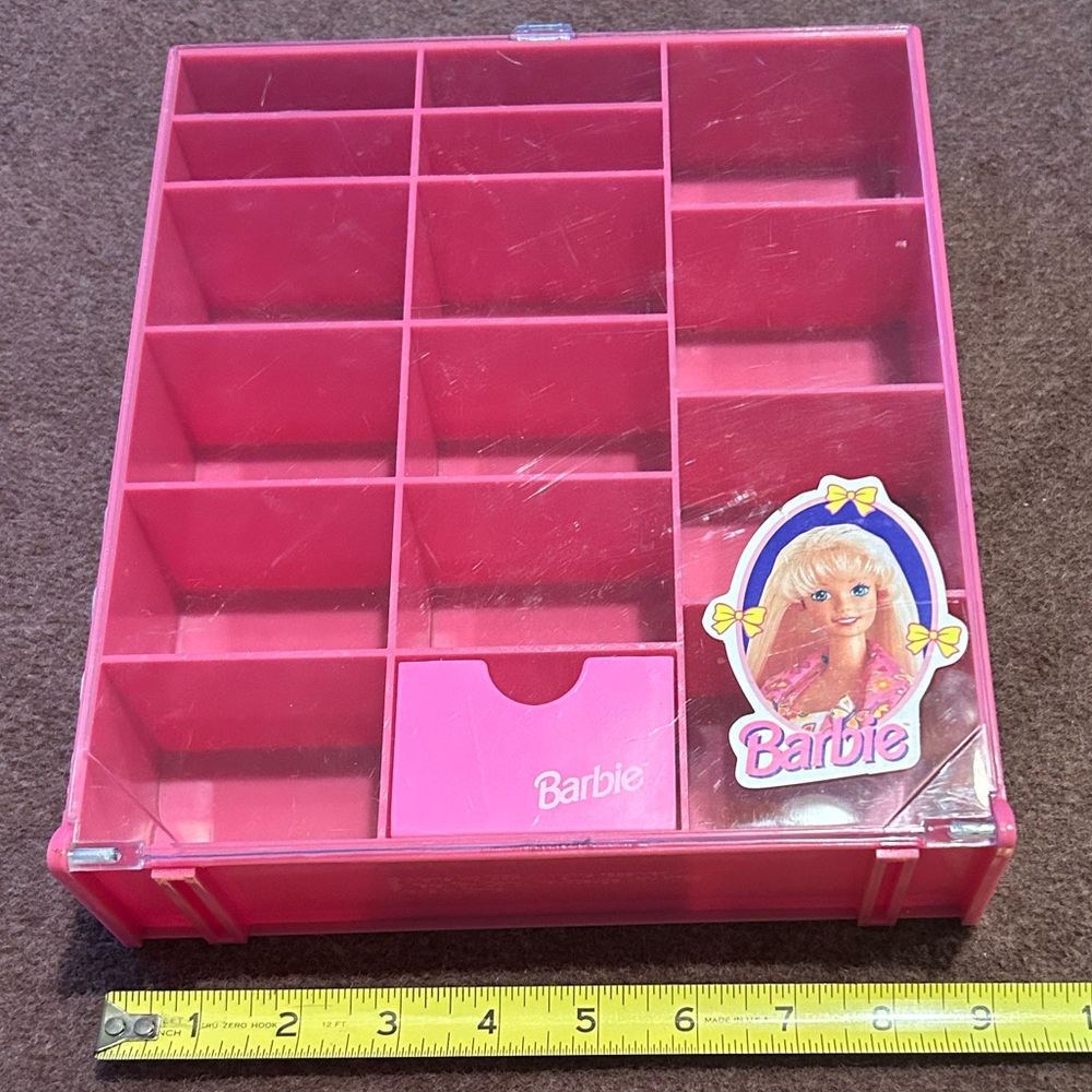 Barbie case with drawer and cubbies 1990s barbiecon